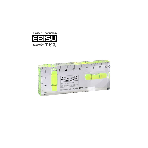 【EBISU】水晶式水平尺 ED-10CLS